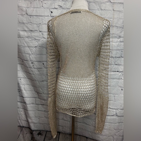 Nwt- Zara Gold Metallic Top- L - Picture 2 of 3